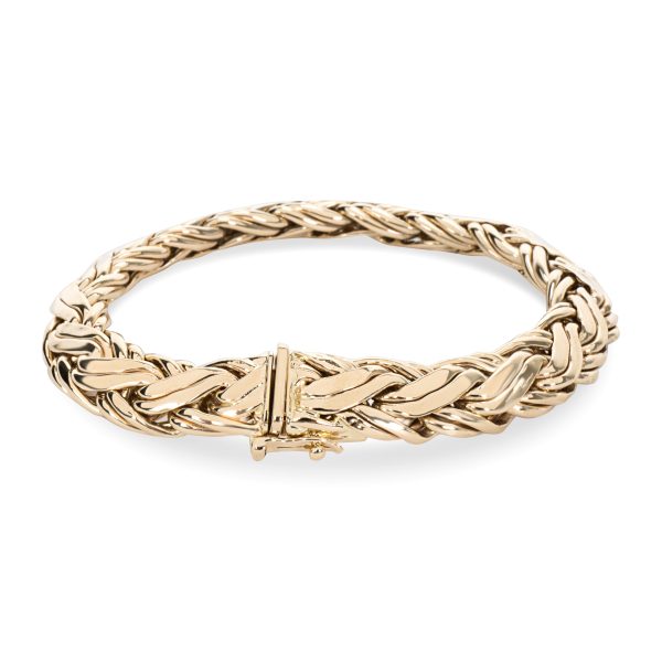 093420 bv Tiffany Co Woven Vintage Bracelet in 14K Yellow Gold