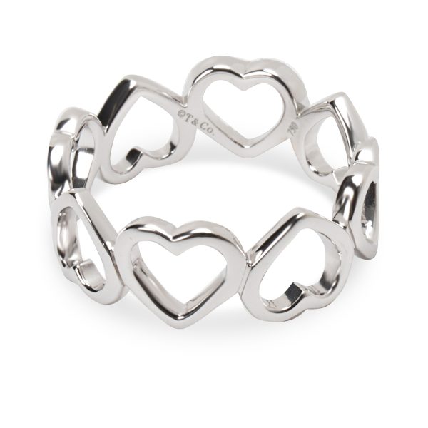 Rings Tiffany Co 8 Hearts Diamond Ring in 18K White Gold 005 ctw