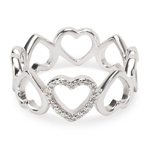 Tiffany Co Tiffany Co 8 Hearts Diamond Ring in 18K White Gold 005 ctw