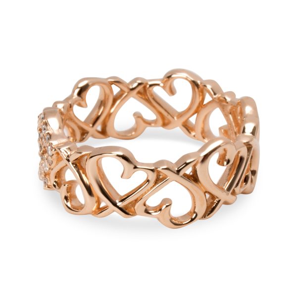 093428 sv Tiffany Co Paloma Picasso Loving Heart Band in 18K Rose Gold