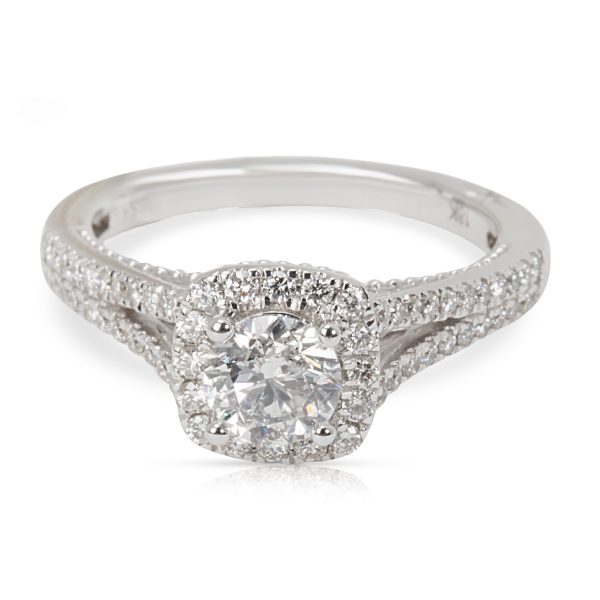 Marchesa Marchesa Diamond Halo Engagement Ring in 18K White Gold 125 CTW