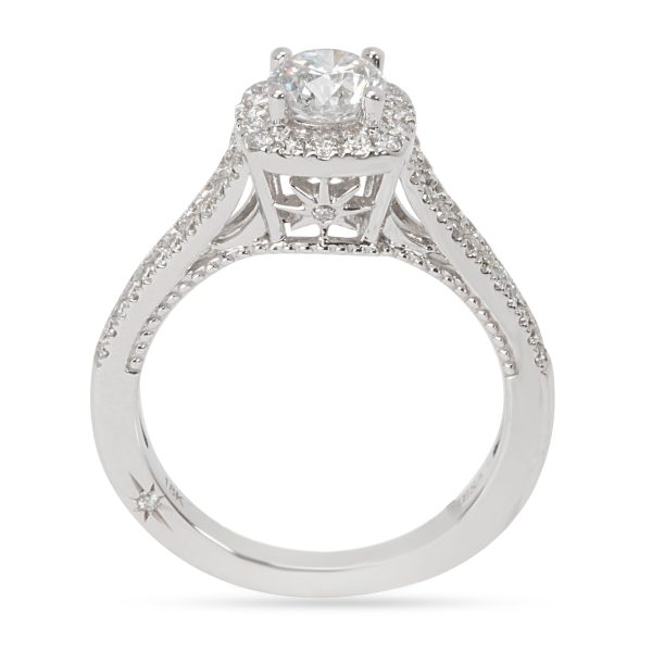 Marchesa Diamond Halo Engagement Ring in 18K White Gold 125 CTW Marchesa Diamond Halo Engagement Ring in 18K White Gold 125 CTW