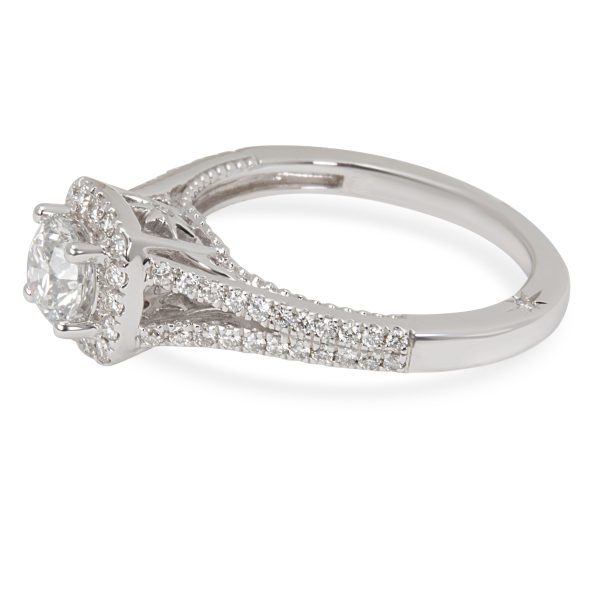 Engagement Ring White Gold Marchesa Diamond Halo Engagement Ring in 18K White Gold 125 CTW