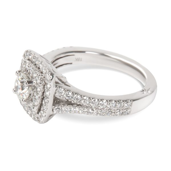 Marchesa Marchesa Double Halo Diamond Engagement Ring in 18K White Gold 125 CTW