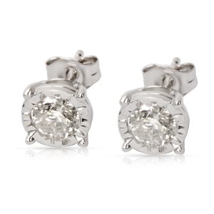 Diamond Stud Earrings in 14K White Gold 060 CTW LOUIS VUITTON Noe Sling Monogram Shadow Shoulder Bag