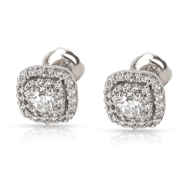 Double Halo Diamond Earrings in 14K White Gold 06CTW Double Halo Diamond Earrings in 14K White Gold 06CTW