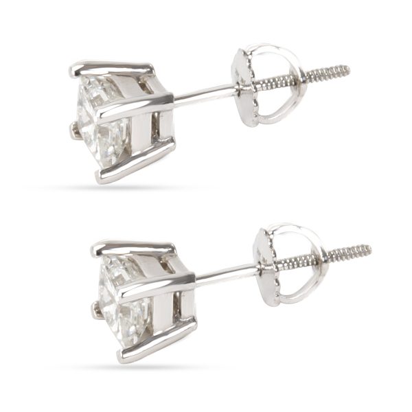 093687 sv 9812c7a6 89bf 4c37 a453 c23902f89b6d Princess Cut Diamond Stud Earring in 14K White Gold 1CTW