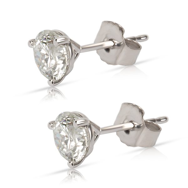 093692 sv 3d76c10e 2ba9 48be b1f6 6ef58be01ecb 3 Prong Diamond Stud Earring in 14K White Gold 125CTW