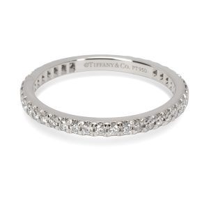 Tiffany Co Soleste Diamond Eternity Band in Platinum 034 CT Chanel Mademoiselle Chain Shoulder Bag Black