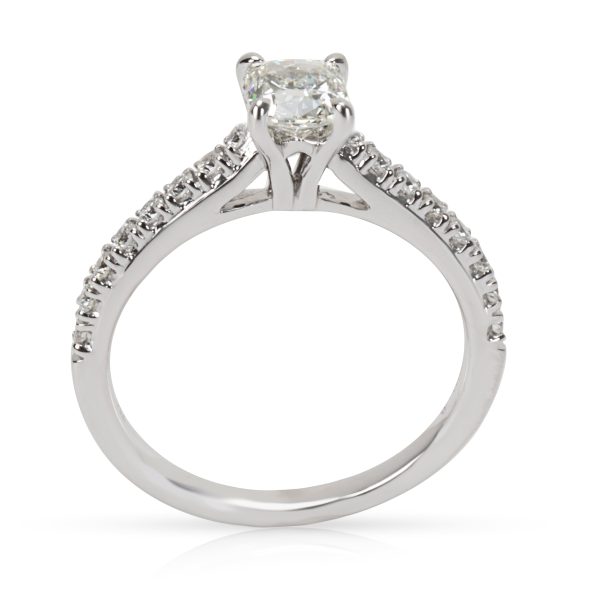 Rings Ritani Diamond Cushion Cut Engagement Ring in 18K White Gold 058 JVS1