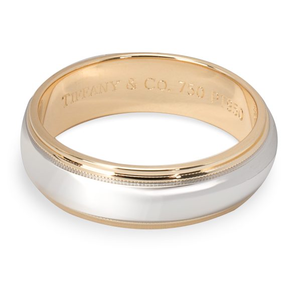 Tiffany Co Tiffany Co Classic Milgrain Band in Platinum 18K Yellow Gold