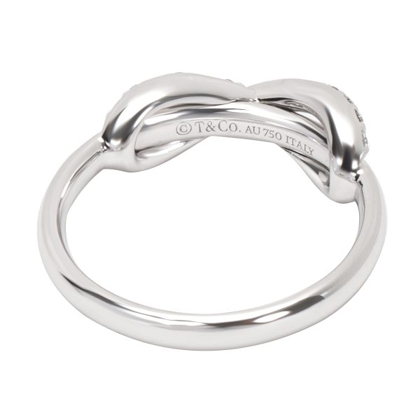 White Gold Fashion Ring Tiffany Co Diamond Infinity Ring in 18K White Gold 013 CTW