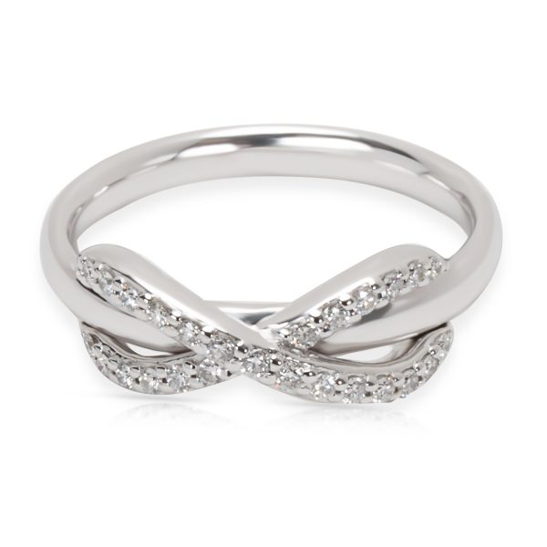 Rings Tiffany Co Diamond Infinity Ring in 18K White Gold 013 CTW