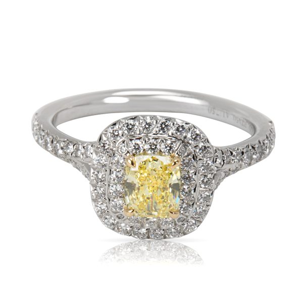 Tiffany Co Soleste Diamond Engagement Ring Fancy Intense Yellow VS1 102 CTW Tiffany Co Soleste Diamond Engagement Ring Fancy Intense Yellow VS1 102 CTW