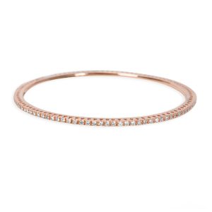 Diamond Eternity Bangle in 14KT Rose Gold 190 CTW Chopard Mille Miglia GMT 168994 Mens Watch in Stainless Steel