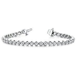 Cubic Zirconia Bracelet in Sterling Silver 4 CTW Cart