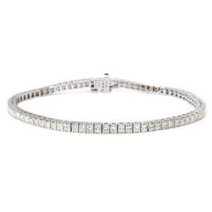 Princess Cut Diamond Tennis Bracelet in 14KT White Gold 417 ctw Celine Black Triomphe Canvas Medium Vertical Cabas Tote