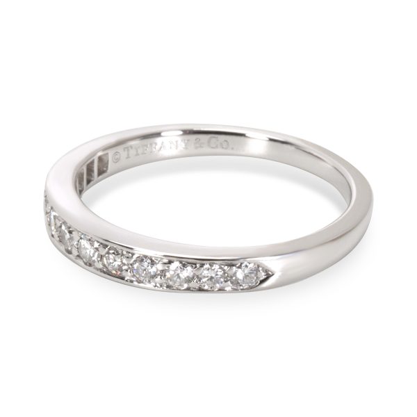 Band Platinum Tiffany Co Diamond Wedding Band in Platinum 025 CTW