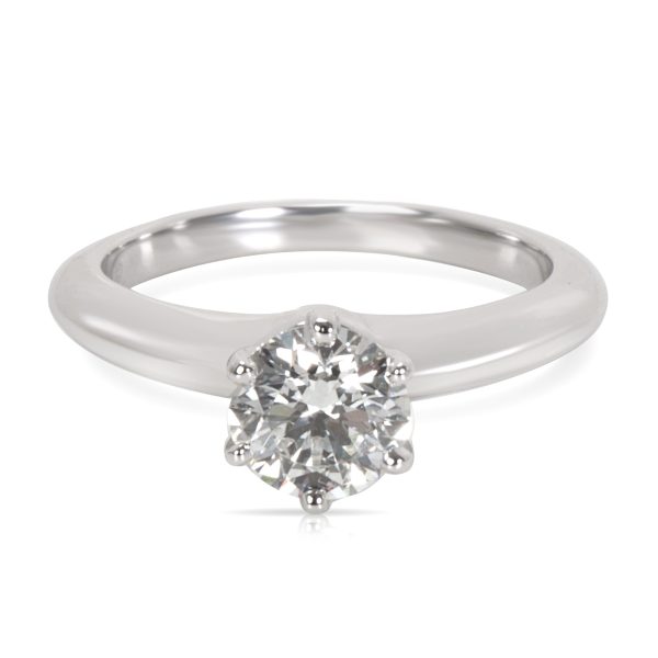 Rings Tiffany Co Diamond Solitaire Engagement Ring in Platinum 084 CT H VVS2