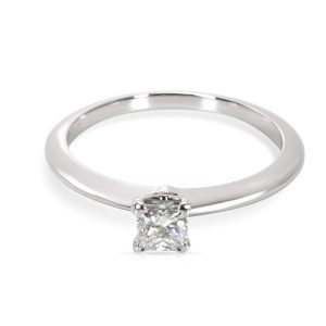Tiffany Co Princess Cut Diamond Engagement Ring in Platinum 026 ct GVVS1 Louis Vuitton Chain Shoulder Bag Very Noir
