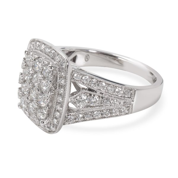 Gemma by WP Diamonds Cluster Diamond Cocktail Ring in 14Kt White Gold 150 CTW