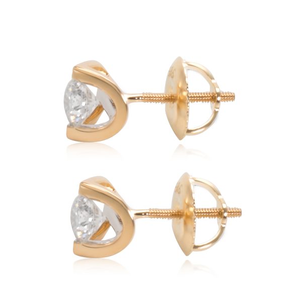 095042 sv Diamond Stud Earrings in 14K Yellow Gold 050 CTW