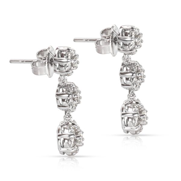 095117 sv Gregg Ruth Diamond Flower Drop Earrings in 18K White Gold 198 CTW