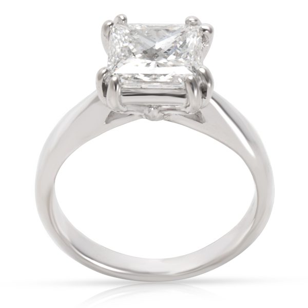 White Gold Engagement Ring Ritani Princess Cut Diamond Engagement Ring in 14K White Gold G VS2 151 CT