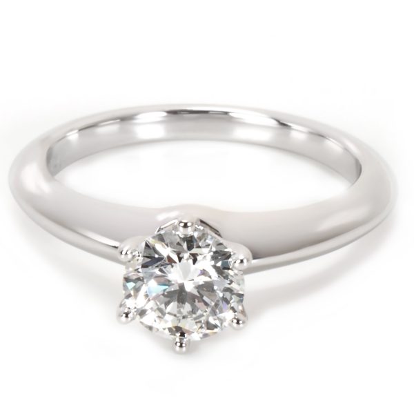 Rings Tiffany Co Diamond Solitaire Engagement Ring in Platinum 082 CT FVVS1