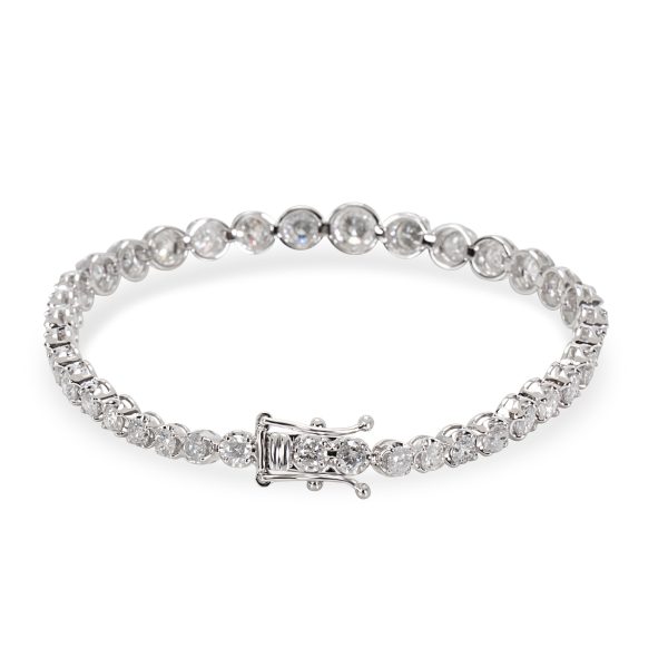 095463 bv Diamond Graduated Tennis Bracelet in 14K White Gold 646 CTW