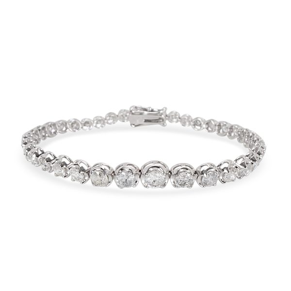 Diamond Graduated Tennis Bracelet in 14K White Gold 646 CTW Diamond Graduated Tennis Bracelet in 14K White Gold 646 CTW