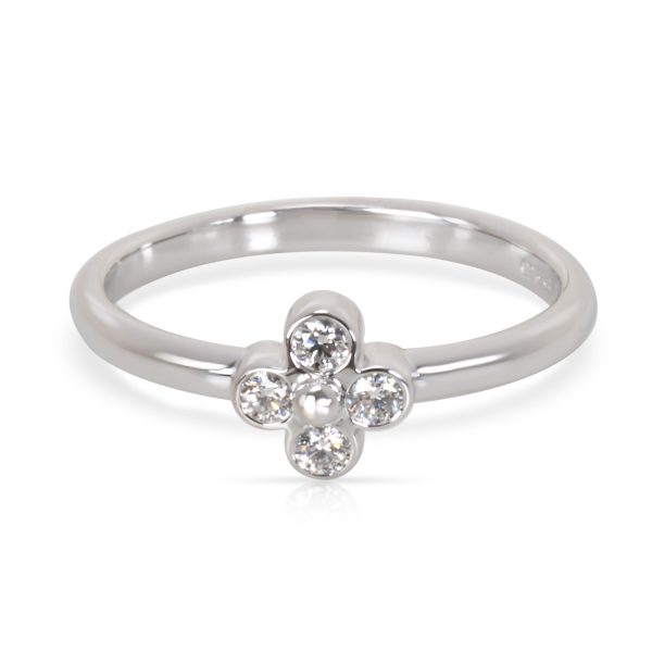 Rings Tiffany Co Diamond Lace Flower Ring in Platinum 008 CTW