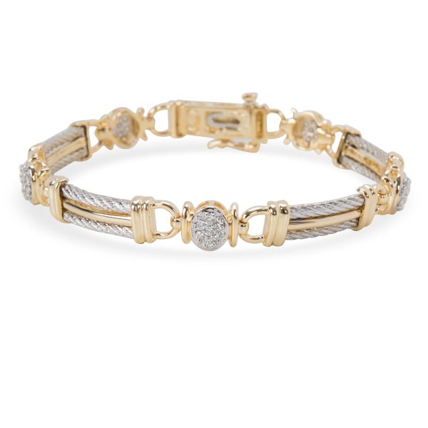 Diamond Bar Link Bracelet in 14K Yellow Gold 14 CTW Diamond Bar Link Bracelet in 14K Yellow Gold 14 CTW