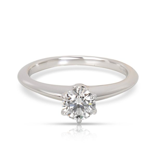 Rings Tiffany Co Diamond Solitaire Engagement Ring in Platinum 048 ct EVVS1