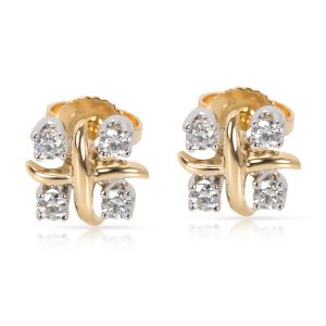 18K Gold Tiffany Co Schlumberger Lynn Earrings 14 ctw Louis Vuitton Multi Pochette Accessoire Monogram 3Way Shoulder Bag