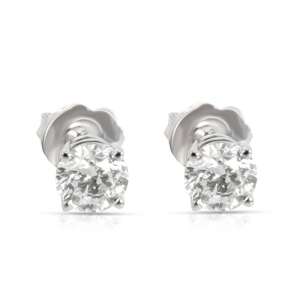 GIA Certified Diamond Stud Earrings in 14K White Gold 101 ctw EI1 GIA Certified Diamond Stud Earrings in 14K White Gold 101 ctw EI1