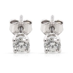 Tiffany Co Diamond Stud Earrings in Platinum 051 CTW Cart