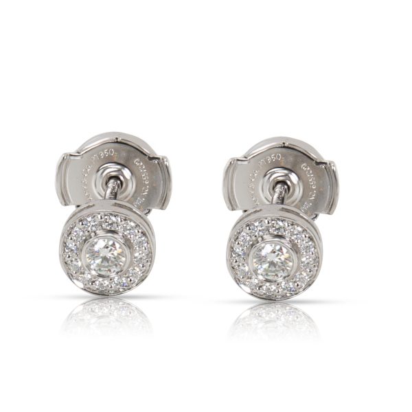 Tiffany Co Mini Circlet Diamond Halo Earrings in Platinum FG VS 040 CTW Tiffany Co Mini Circlet Diamond Halo Earrings in Platinum FG VS 040 CTW