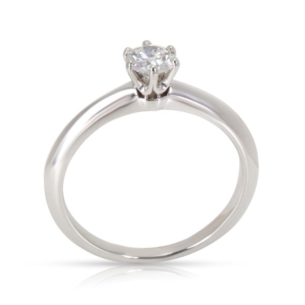 Platinum Engagement Ring Tiffany Co Diamond Solitaire Engagement Ring in Platinum 031 ct FVS1