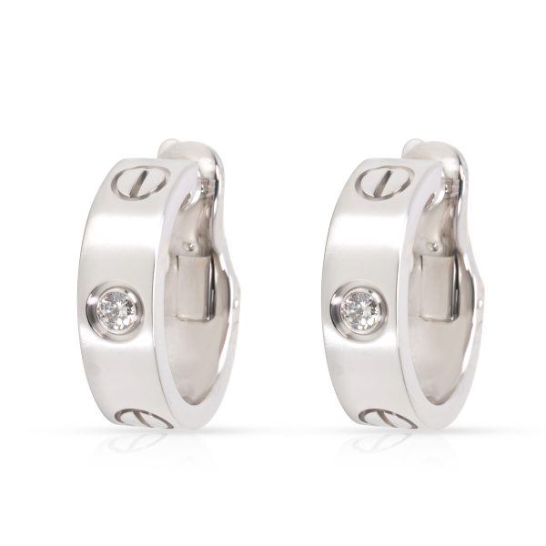 Cartier Love Earrings with Diamonds in 18K White Gold 010 CTW Cartier Love Earrings with Diamonds in 18K White Gold 010 CTW