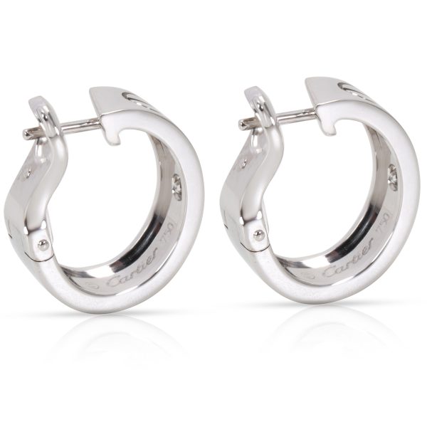 096951 sv Cartier Love Earrings with Diamonds in 18K White Gold 010 CTW