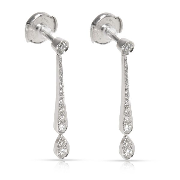 097170 sv Tiffany Co Jazz Diamond Drop Earrings in Platinum 050 CTW