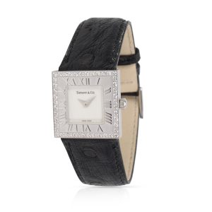 Tiffany Co Atlas Atlas Womens Watch in 18kt White Gold Louis Vuitton Avenue Sling Bag Shoulder Bag Crossbody Bag Taiga Noir Black