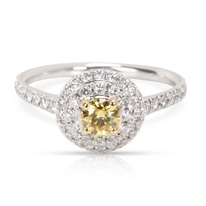 Tiffany Co Soleste Fancy Intense Yellow Diamond Engagement Ring in Platinum Louis Vuitton Marine Rouge Empreinte Artsy MM