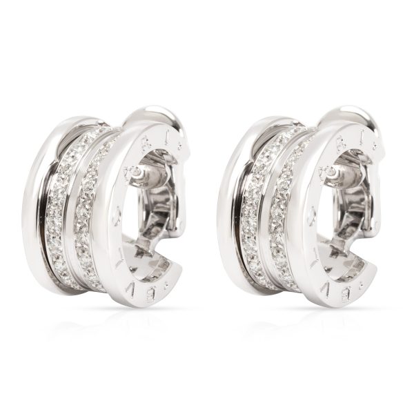 Bulgari Bzero1 Diamond Hoop Earring in 18K White Gold 108 CTW Bulgari Bzero1 Diamond Hoop Earring in 18K White Gold 108 CTW