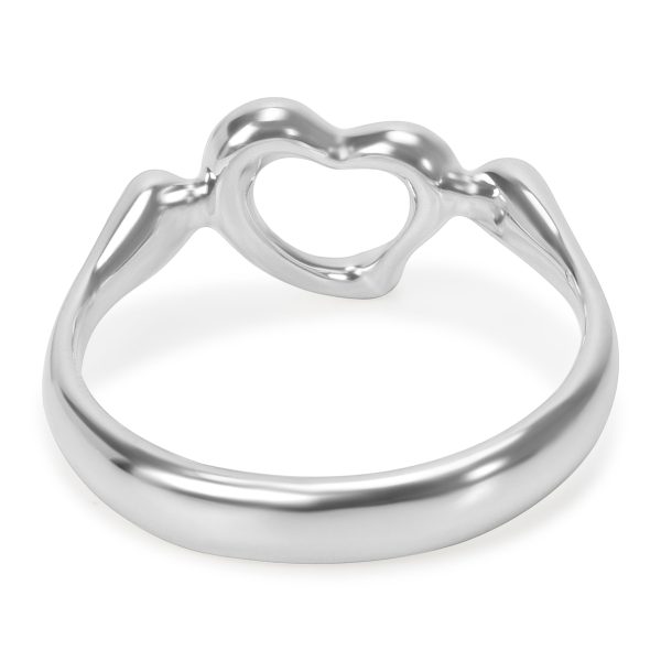 097413 bv Tiffany Co Elsa Peretti Open Heart Ring in Sterling Silver