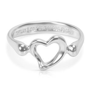 Tiffany Co Elsa Peretti Open Heart Ring in Sterling Silver Chanel Coco Mark Shoulder Bag White