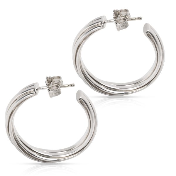 097495 sv Tiffany Co Palomas Melody Hoop Earring in Sterling Silver