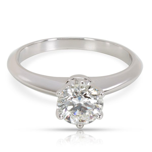 Tiffany Co Solitaire Diamond Engagement Ring in Platinum GIA H VVS2 089 CTW Tiffany Co Solitaire Diamond Engagement Ring in Platinum GIA H VVS2 089 CTW