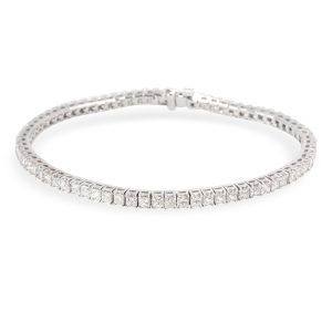 Blue Nile Diamond Tennis Bracelet in 18K White Gold 5 CTW Cart